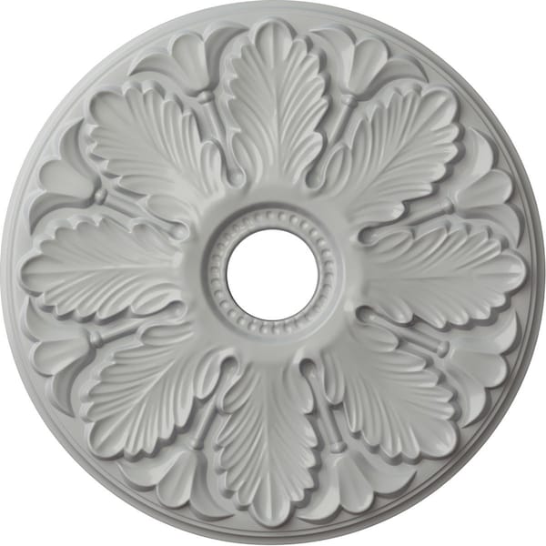 Ekena Millwork Milan Ceiling Medallion (Fits Canopies up to 4 5/8"), Hand-Painted Frost, 24 1/2"OD x 3 1/2"ID x 1"P CM24MIFRF - main